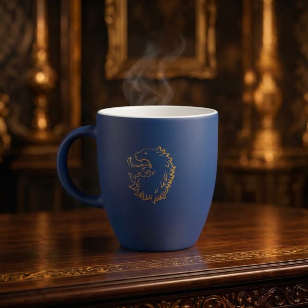 Kubek ceramiczny matowy, nadruk dwustronny, złoto matowe